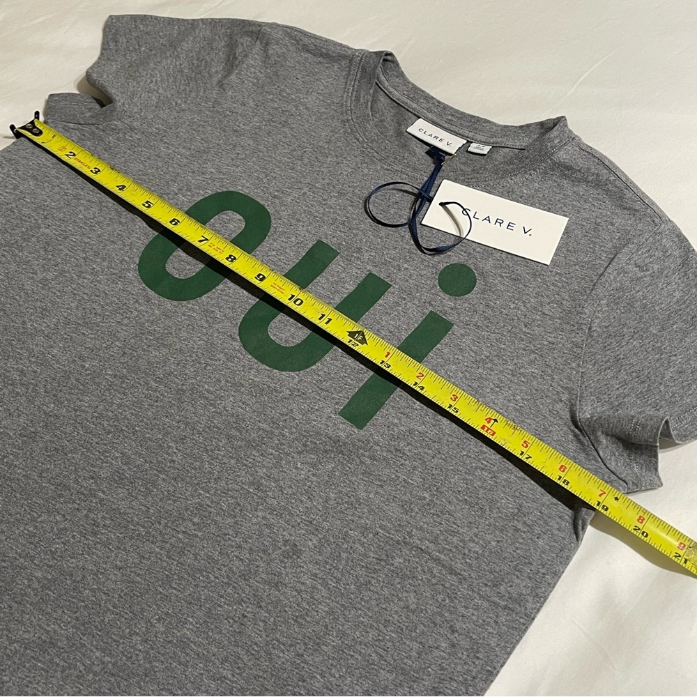 Clare V. Classic Tee Oui Grey Melange - Picture 11 of 15